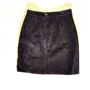 Comint Black Suede Skirt Size 7/8 Made in Argentina